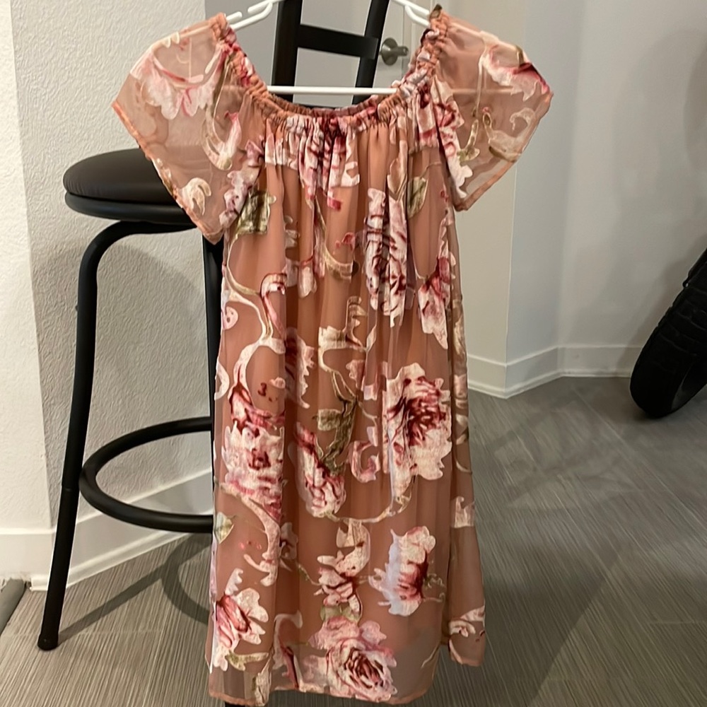 Xhilaration XS Floral Pink Dress